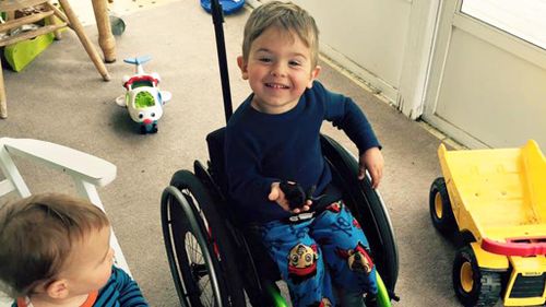 Paralysed toddler’s humble wish for a new path for his wheelchair comes true