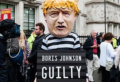 Effigy costume of Boris Johnson (Getty)