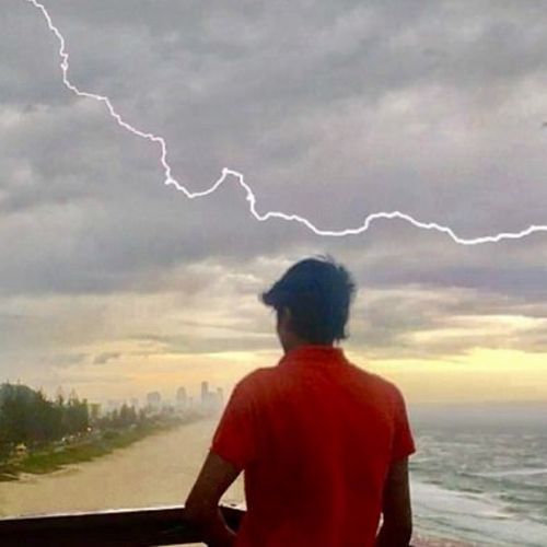 More than 30,000 lightning strikes pounded the Hunter Region. (Instagram / Monkeyyfitness)