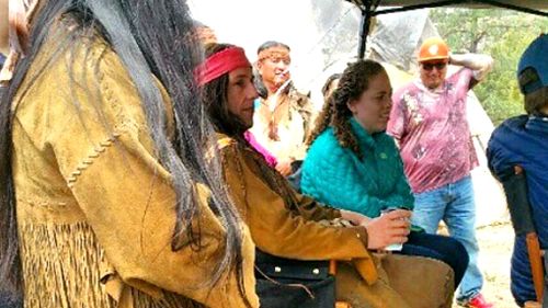 Adam Sandler stays tight-lipped after group of Native Americans walk off the set of his latest film