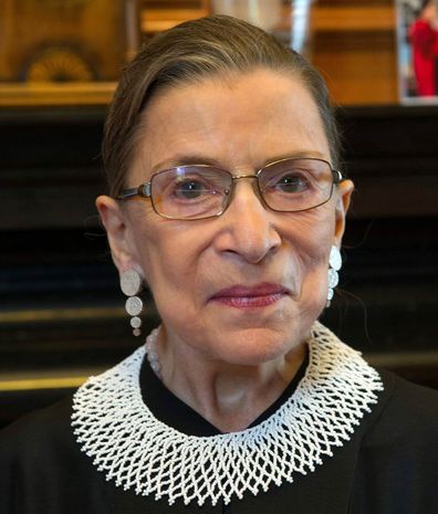 Eighty-five-year-old Supreme Court Justice Ruth Bader Ginsburg is in hospital after fracturing three ribs in a fall at her court office.