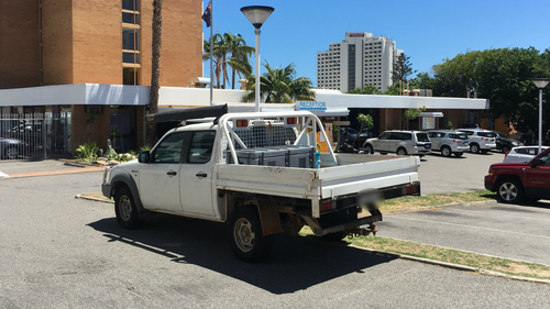 The injured man was found next to his ute.