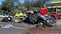 A man in his 40s has been rushed to hospital after a four-car crash on Sydney&#x27;s M4 at ?Eastern Creek.