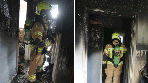 A pet bunny has been rescued from a large house fire in Sydney's west.