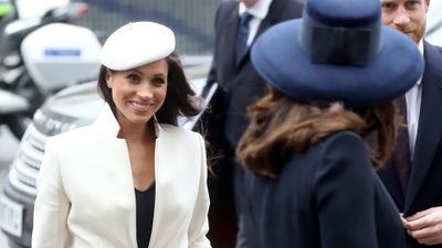 <p>Kate and Meghan's friendship: Commonwealth Day, March 2018</p>