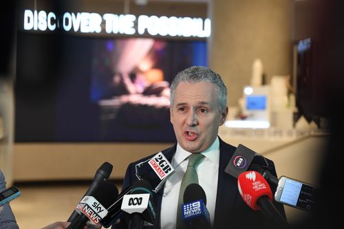 Telstra chief executive Andrew Penn made the announcement in a statement this morning. Picture: AAP
