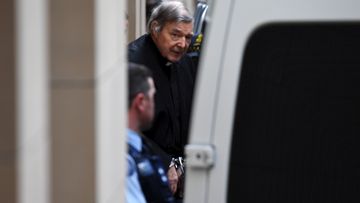 George Pell departs the Supreme Court of Victoria today.