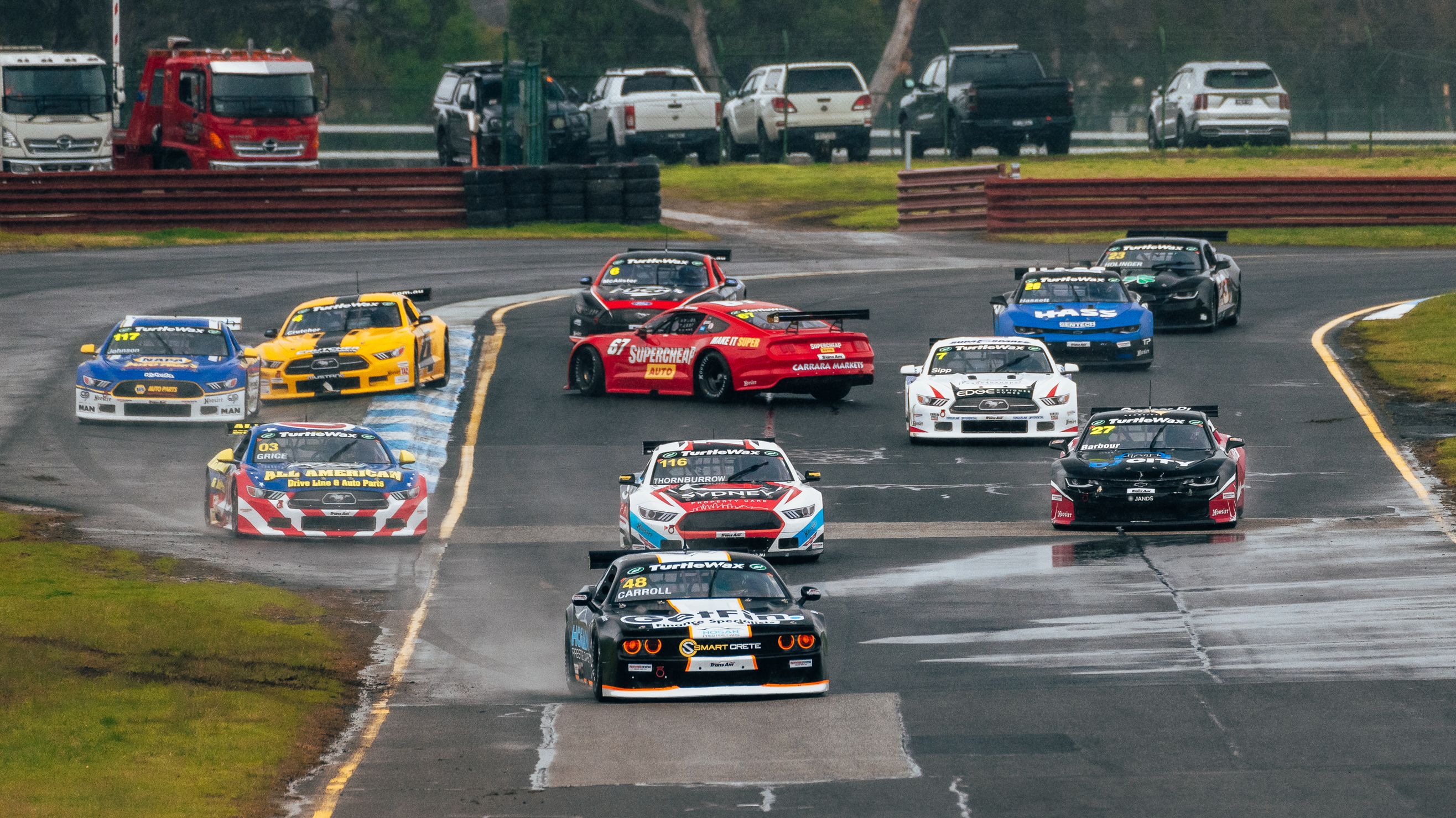 Trans Am opposition swiped as bold call pays dividends for Nathan Herne in wild wet weather