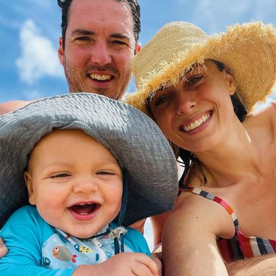 Sylvia Jeffreys, Peter Stefanovic and their son Oscar