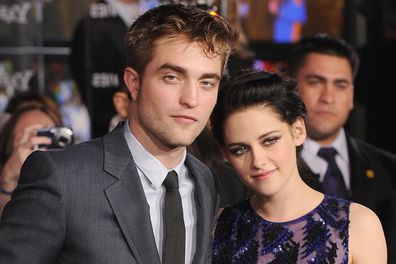 Robert Pattinson and Kristen Stewart at Nokia Theatre L.A. Live on November 14, 2011 in Los Angeles, California.