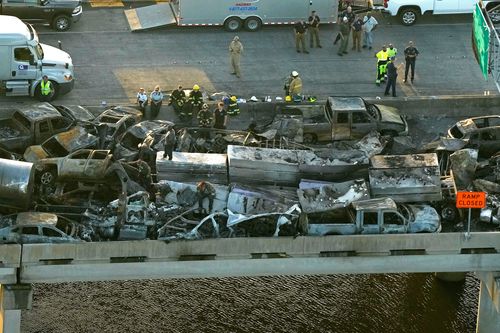 Vehicles smashed in the superfog