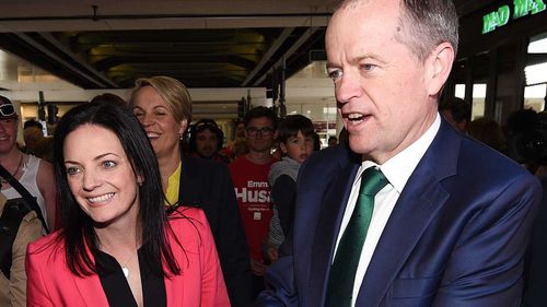 Emma Husar and Bill Shorten. (AAP)