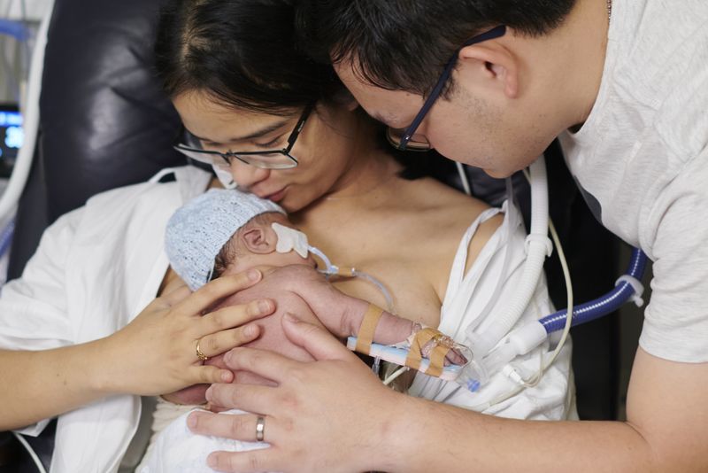 Audrey Gunawan and her husband Andre lost their baby Arnaud when he was just four-days-old.