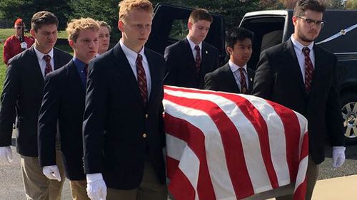 Students serve as pallbearers at the funerals of homeless US veterans