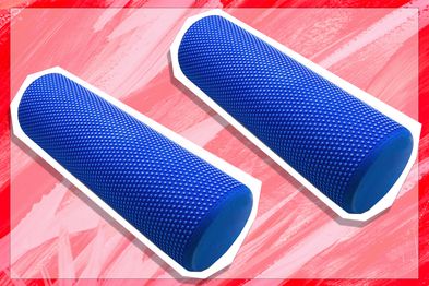 9PR: METEOR Essential Muscle Foam Roller, Massage Roller for Muscle Relax, Back Pain Relif, Yoga, Pilates, Exercise, Physio (BLUE 90x15cm)