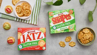 New Arnott's gluten free BBQ Shapes and Jatz