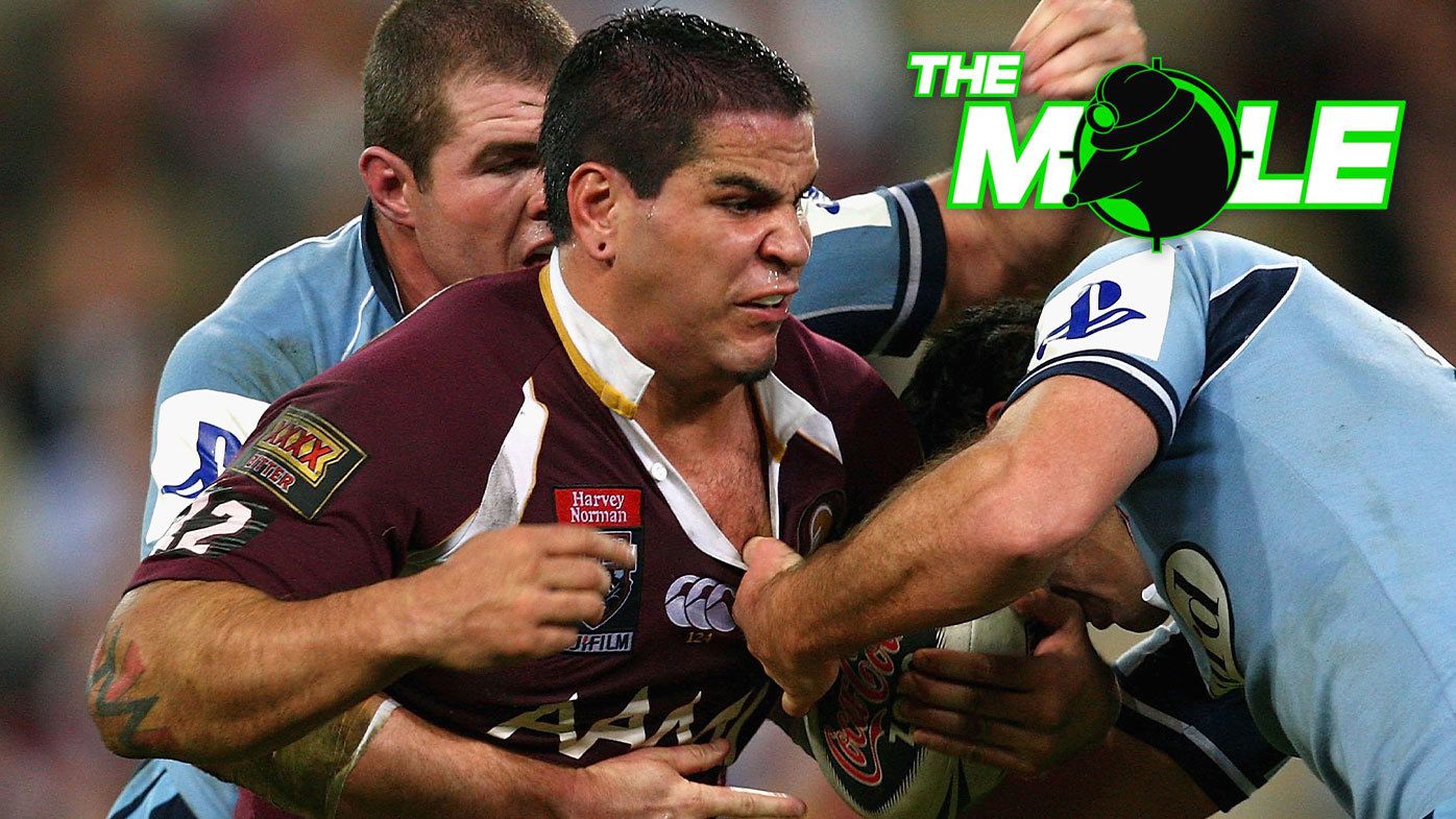 Carl Webb pictured in action for the Queensland Maroons in the 2000s