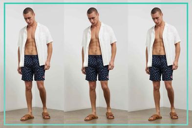 9PR: Scotch & Soda Mid-Length Printed Swim Shorts﻿