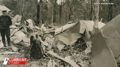 When authorities arrived in the bush where the plane went down, parts of the aircraft were littered more than 20 metres from the crash site.
