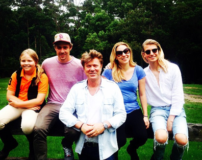 Richard Wilkins with (from left) Estella, Nick, Becky and Christian.