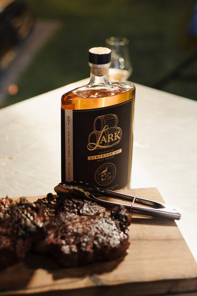 Lark Distillery whisky / steak