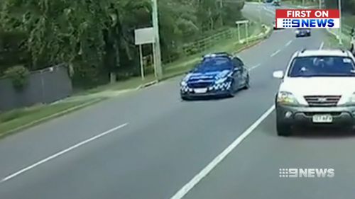 The police chase went on for more than an hour yesterday afternoon. (9NEWS)