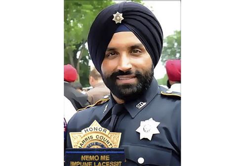 Dhaliwal, who was slain on Friday, Sept. 27 was the first Sikh deputy on the force. (Harris County Sheriff's Office via AP)