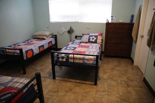 The basic bedding made available to the children in separate detention from their parents. Picture: AAP