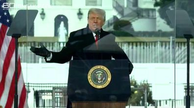 Donald Trump gives a speech