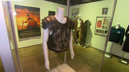 The stunt armour won by Crowe as Maximus in Gladiator. (9NEWS)