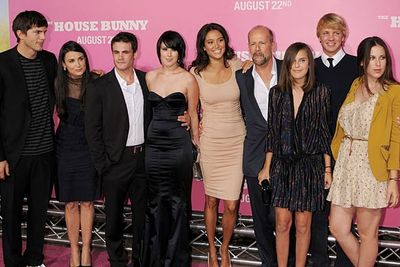 They're not such a happy family anymore (Demi and Ashton have split since this pic was taken) but the Willis-Kutcher-Moores are definitely a good looking family.