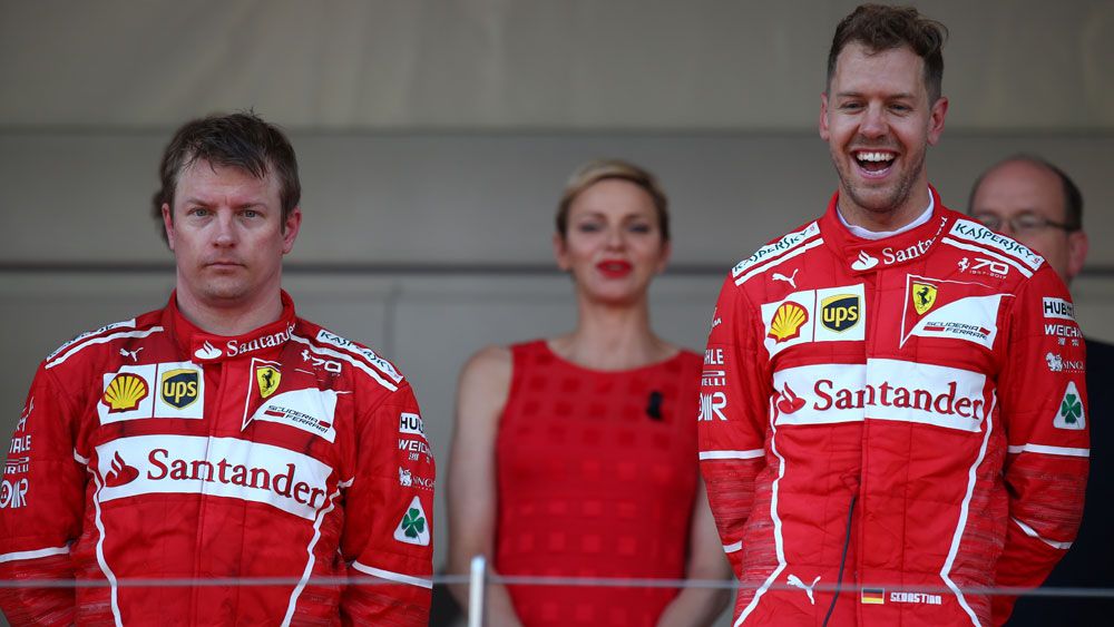 Kimi Raikkonen and Sebastian Vettel.