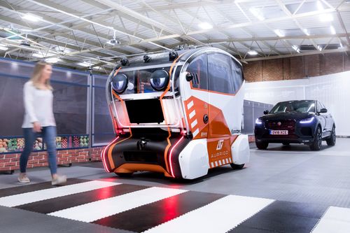 The Jaguar Land Rover Future Mobility Division is designed to 'see' pedestrians who may be crossing the road and then stop or adjust its line to avoid them.