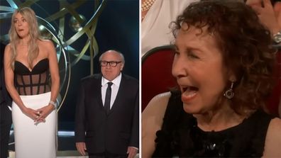 Danny DeVito and Rhea Perlman at the Emmys, January 2024