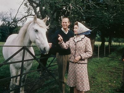 Queen Elizabeth II and Prince Philip spend their anniversary at Balmoral, 1972.