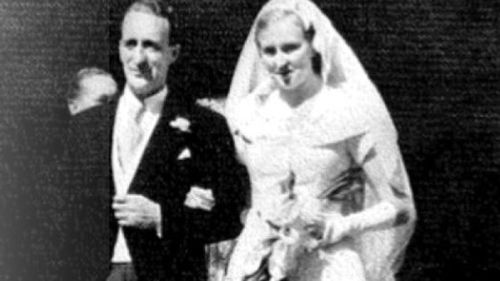 Reg Hamlin and Catherine on their wedding day.