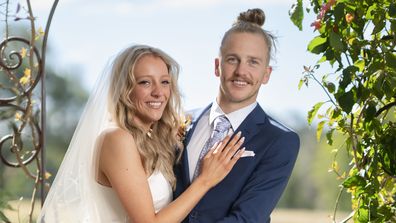 Lyndall and Cameron wedding day MAFS 2023 Married At First Sight 