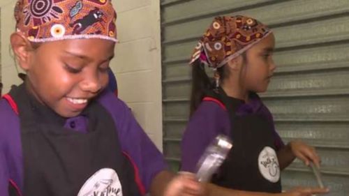 ‘Tucka-Time’ kicked off at Vincent State School today. (9NEWS)