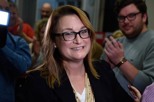 The Labor Party's Justine Keay will regain the Tasmanian seat of Braddon as early polling results put her ahead on a two-party preferred basis. Picture: AAP.