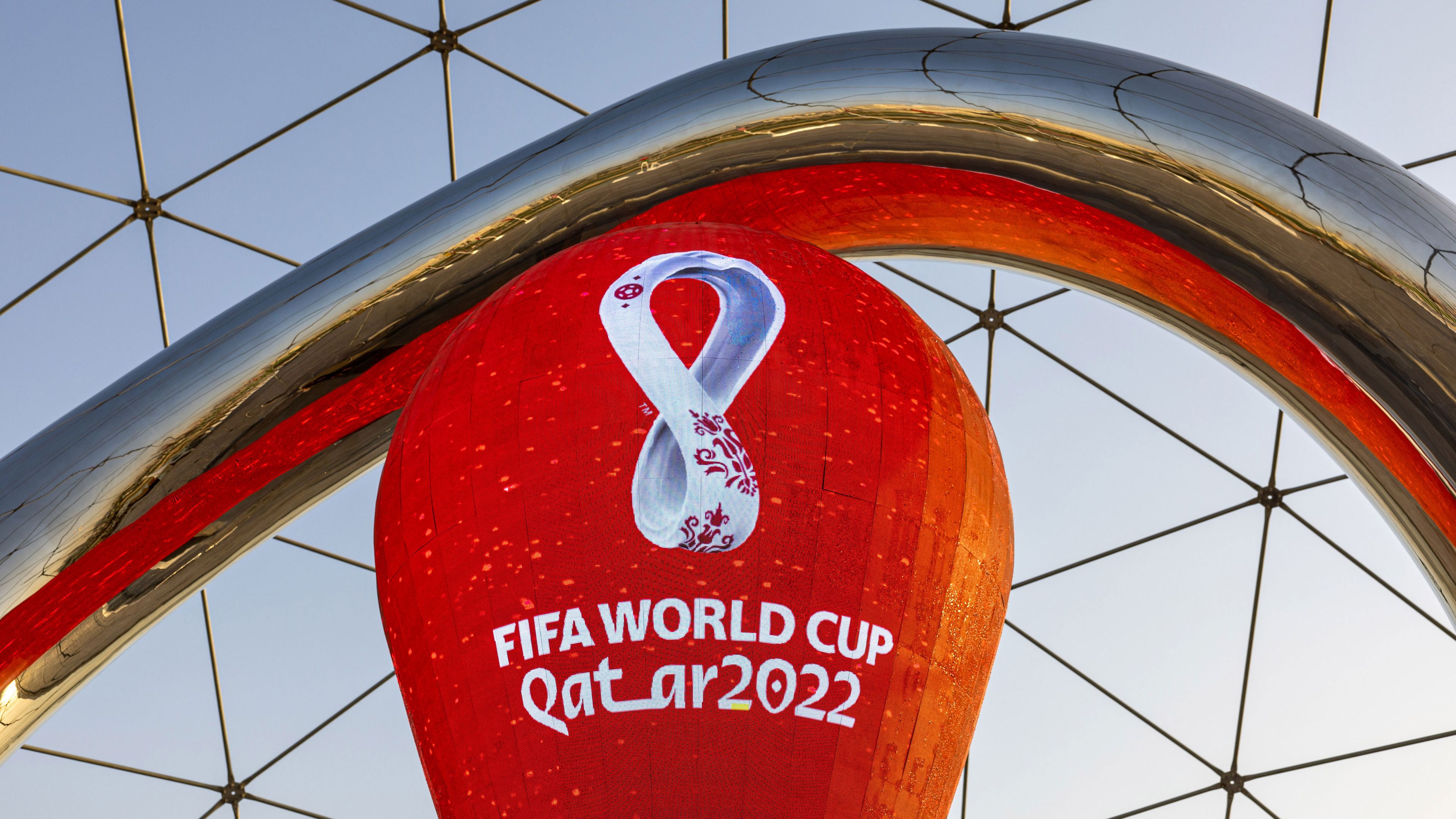A countdown installation for the upcoming 2022 FIFA World Cup in Doha, Qatar. 