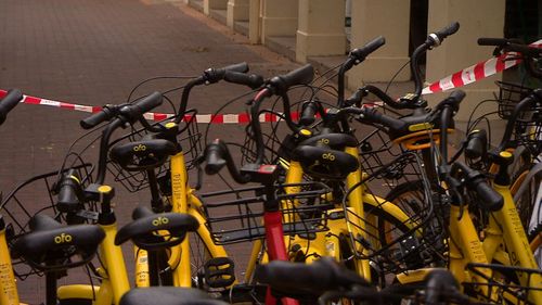 A study found that Australia has the lowest usage of share bikes in the world. Picture: 9NEWS