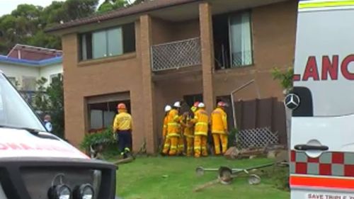 Three women are in a serious condition in hospital after a balcony collapsed at a NSW home.