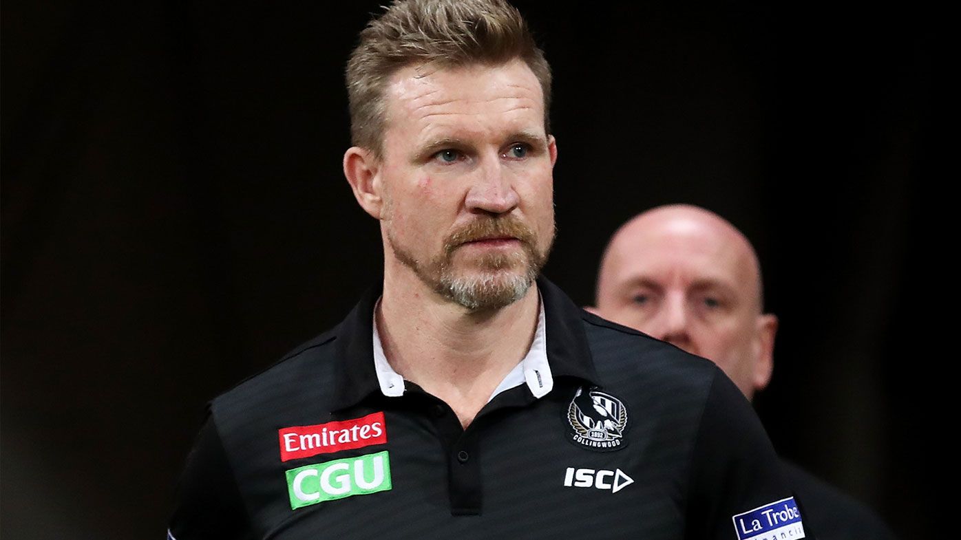 AFL reporter Damian Barrett challenges Collingwood coach Nathan Buckley to stand down