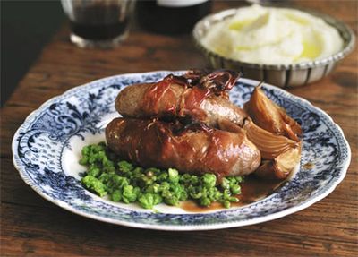 Recipe:&nbsp;<a href="http://kitchen.nine.com.au/2016/05/17/10/13/bangers-and-mash-with-onion-gravy-and-mashed-peas" target="_top">Bangers and mash with onion gravy and mashed peas</a>