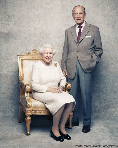 A series of new portraits have been released to mark the couple's anniversary. (Matt Holyoak/Camera Press)