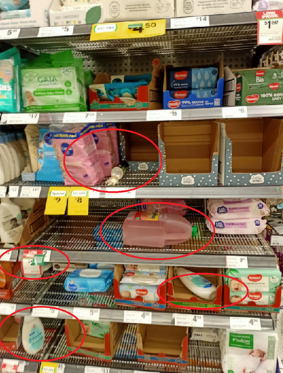 Woolworths shelves wrong items