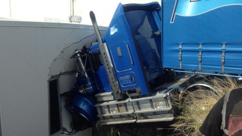 The truck was unoccupied when it rolled off. (9NEWS)