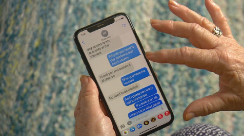 Newcastle pensioner Donna Jaeger has lost her entire savings after she was scammed out of hundreds of dollars over a text message.