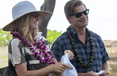 The White Lotus actors Steve Zahn and Connie Britton.