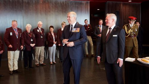 Prince Andrew toured the Shrine of Remembrance as part of her visit to Melbourne. 